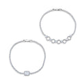 Weißer Zirkonia Schmuckset Nickelfreies Messing