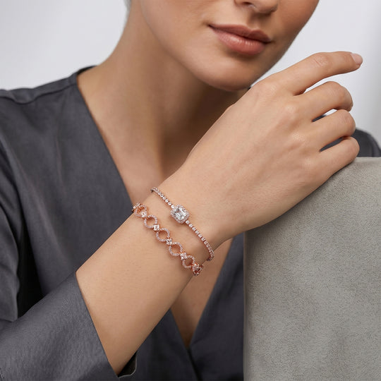 Weißer Zirkonia Schmuckset Nickelfreies Messing