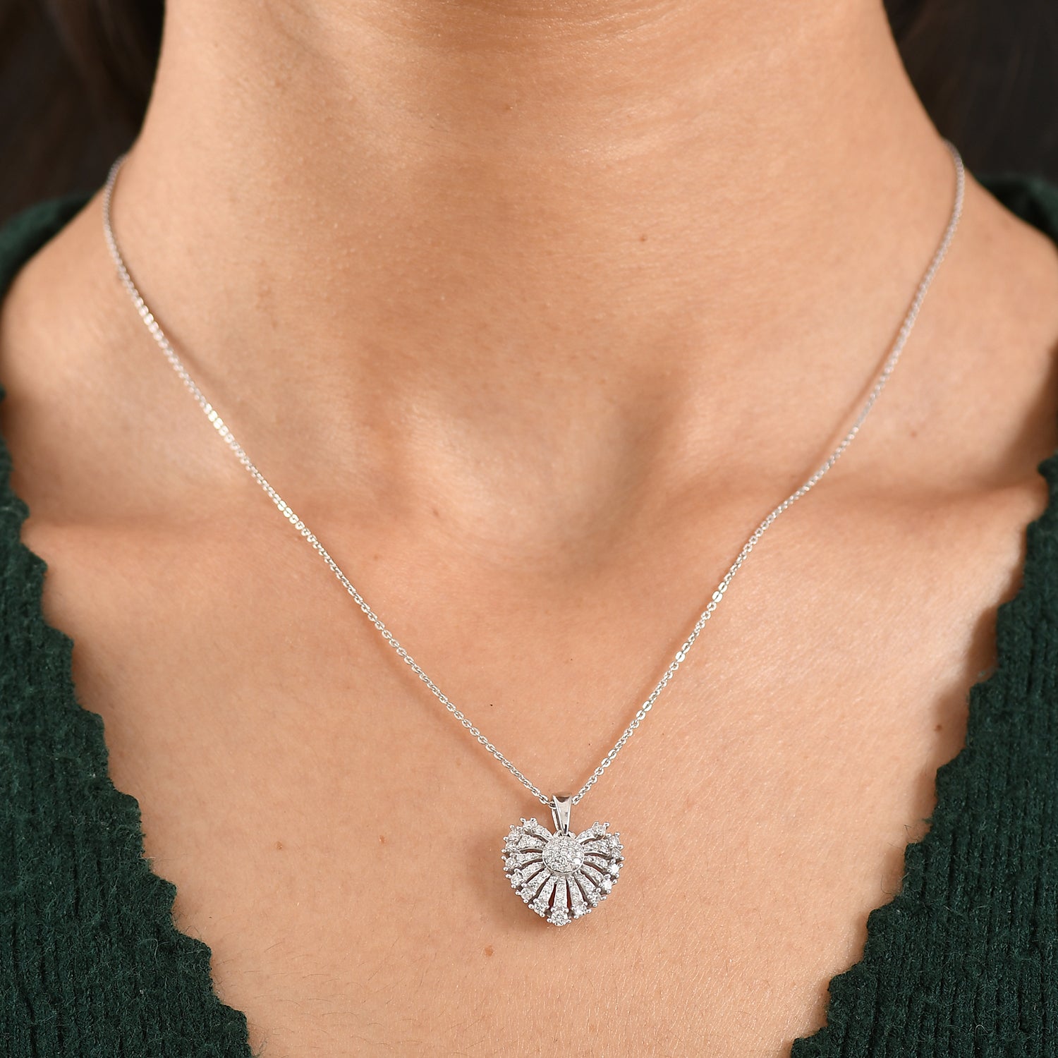 LUXURIANT DIAMOND - Lab Grown Diamant SI-GH Schmuckset ca. 50 cm 925 Silber rhodiniert ca. 0,50 ct.