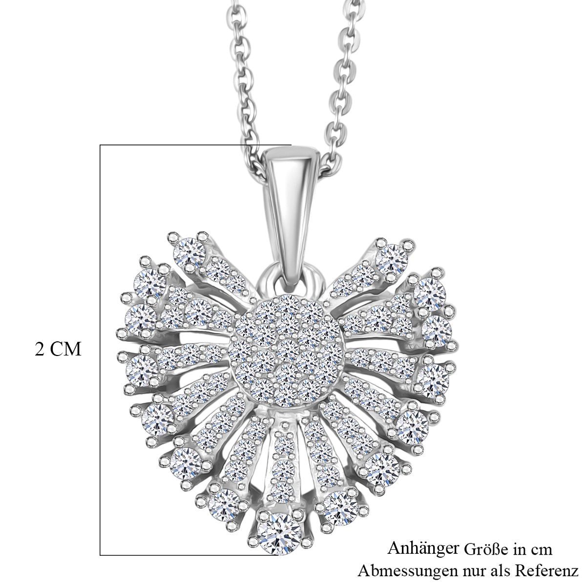 LUXURIANT DIAMOND - Lab Grown Diamant SI-GH Schmuckset ca. 50 cm 925 Silber rhodiniert ca. 0,50 ct.