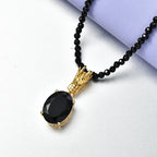 EVER TRUE AA Natürlich Schwarzer Obsidian, Schwarzer Spinell Schmuckset ca. 50 cm ca. 51.37 ct