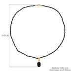 EVER TRUE AA Natürlich Schwarzer Obsidian, Schwarzer Spinell Schmuckset ca. 50 cm ca. 51.37 ct