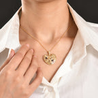 GP - Citrin Schmuckset ca. 50 cm 925 Silber 750 Gelbgold Vermeil ca. 0,90 ct.