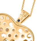 GP - Citrin Schmuckset ca. 50 cm 925 Silber 750 Gelbgold Vermeil ca. 0,90 ct.