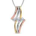 EVER TRUE Moissanit Anhänger mit Kette, ca. 50 cm Nickelfreies Messing, Dreifarbig, ca. 0.69 ct