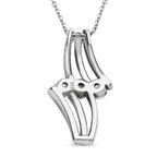 EVER TRUE Moissanit Anhänger mit Kette, ca. 50 cm Nickelfreies Messing, Dreifarbig, ca. 0.69 ct