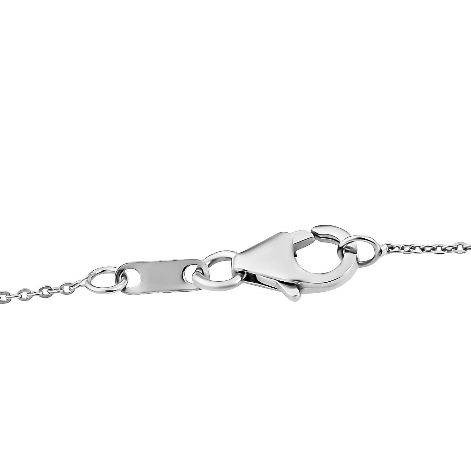 EVER TRUE Moissanit Anhänger mit Kette, ca. 50 cm Nickelfreies Messing, Dreifarbig, ca. 0.69 ct