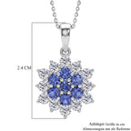 D'Joy AA Tansanit, Moissanit Schmuckset ca. 50 cm 925 Silber rhodiniert ca. 1,67 ct.