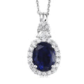 D'Joy AA Iolit, Moissanit Schmuckset ca. 50 cm 925 Silber Rhodiniert ca. 2,96 ct.