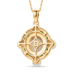 D'Joy Natürlicher, äthiopischer Welo Opal, Perle (4 mm) Schmuckset ca. 50 cm 925 Silber 750 Gelbgold Vermeil