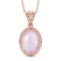 EVER TRUE Kunzit Schmuckset ca. 50 cm Nickelfreies Messing, Bicolor, ca. 11,37 ct.