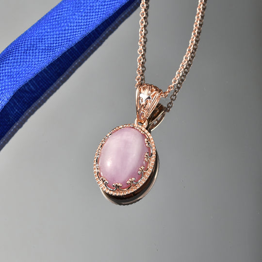EVER TRUE Kunzit Schmuckset ca. 50 cm Nickelfreies Messing, Bicolor, ca. 11,37 ct.