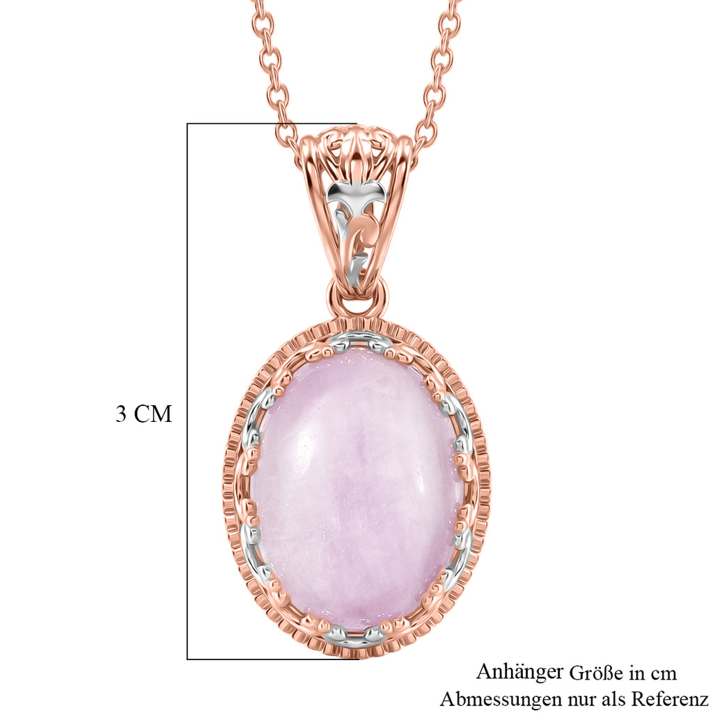 EVER TRUE Kunzit Schmuckset ca. 50 cm Nickelfreies Messing, Bicolor, ca. 11,37 ct.