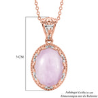 EVER TRUE Kunzit Schmuckset ca. 50 cm Nickelfreies Messing, Bicolor, ca. 11,37 ct.