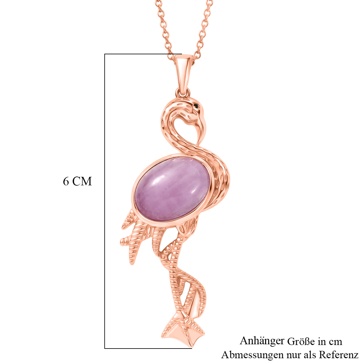 EVER TRUE Kunzit, Schwarzer Spinell Anhänger mit Kette, ca. 50 cm ca. 11.22 ct