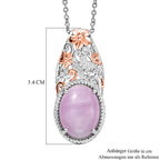 EVER TRUE Kunzit Schmuckset ca. 50 cm Nickelfreies Messing, Bicolor, ca. 11,41 ct.