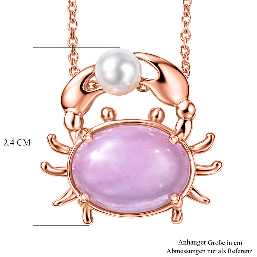EVER TRUE Kunzit, Süßwasser Perle (5-6mm) Schmuckset ca. 50 cm 12.59 ct