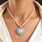 D'Joy Larimar Schmuckset ca. 50 cm 925 Silber rhodiniert