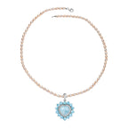 D'Joy Larimar Schmuckset ca. 50 cm 925 Silber rhodiniert