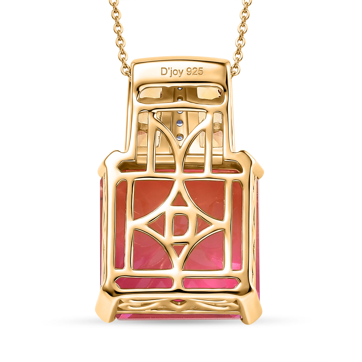 D'Joy Sunset Quarz Triplette, Citrin Schmuckset ca. 50 cm 925 Silber 750 Gelbgold Vermeil ca. 12,60 ct.