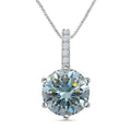 D'Joy Paraiba Moissanit, Moissanit Schmuckset ca. 50 cm 925 Silber rhodiniert ca. 3,54 ct.