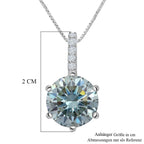 D'Joy Paraiba Moissanit, Moissanit Schmuckset ca. 50 cm 925 Silber rhodiniert ca. 3,54 ct.