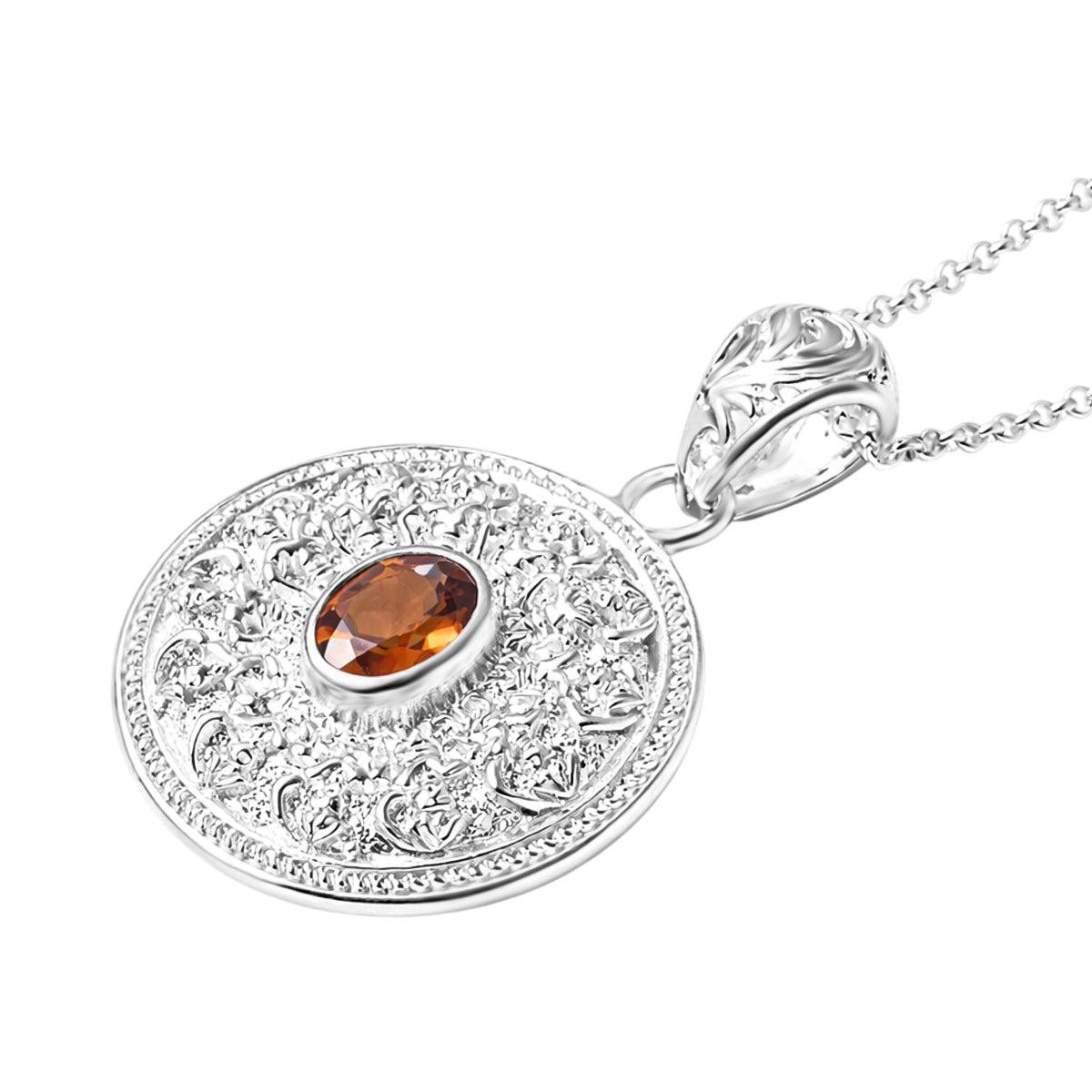 D'Joy Royal Bali AA Hessonit Granat Schmuckset ca. 50 cm 925 Silber ca. 1.50 ct