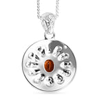 D'Joy Royal Bali AA Hessonit Granat Schmuckset ca. 50 cm 925 Silber ca. 1.50 ct