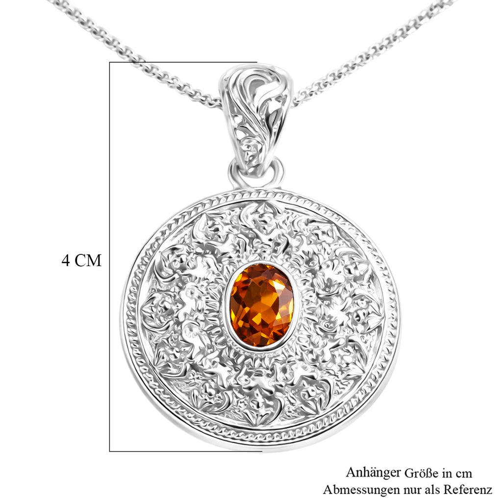 D'Joy Royal Bali AA Hessonit Granat Schmuckset ca. 50 cm 925 Silber ca. 1.50 ct
