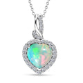 LUXURIANT DIAMOND - AAA Natürlicher, äthiopischer Welo Opal, Lab Grown Diamant Schmuckset ca. 50 cm ca. 2,77 ct.