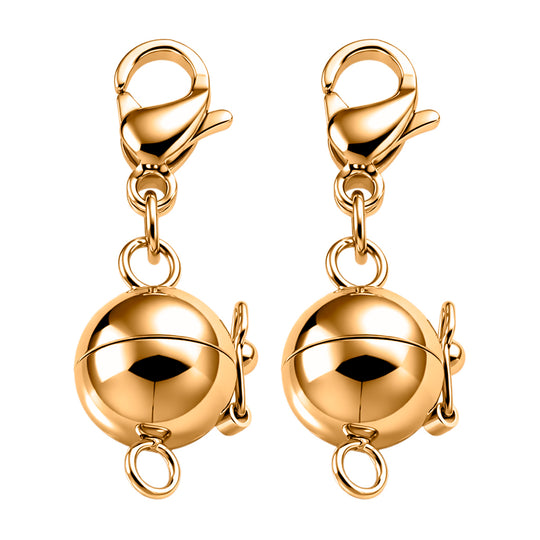 2er Set - 316L Edelstahl Magnetschließen ca. 3,00g, Bicolor