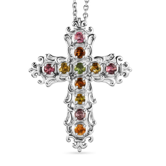 EVER TRUE Mehrfarbig-Turmalin Schmuckset ca. 50 cm ca. 1,76 ct.