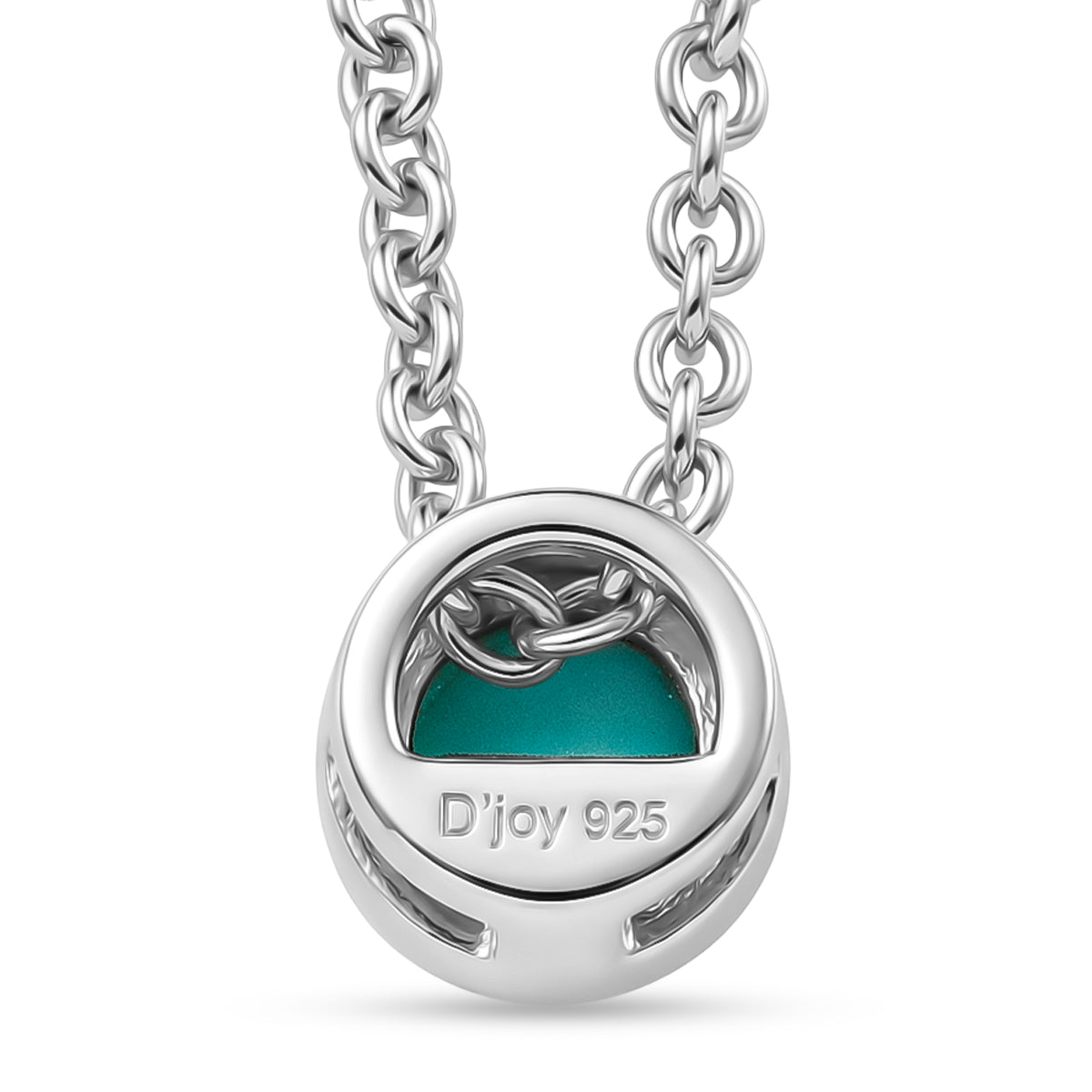 D'Joy Sleeping Beauty Türkis Schmuckset ca. 50 cm 925 Silber Platiniert und Edelstahl Platiniert ca. 0.45 ct