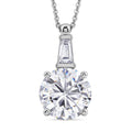 D'Joy Moissanit Anhänger mit Kette ca. 50 cm 925 Silber Rhodiniert ca. 3.78 ct