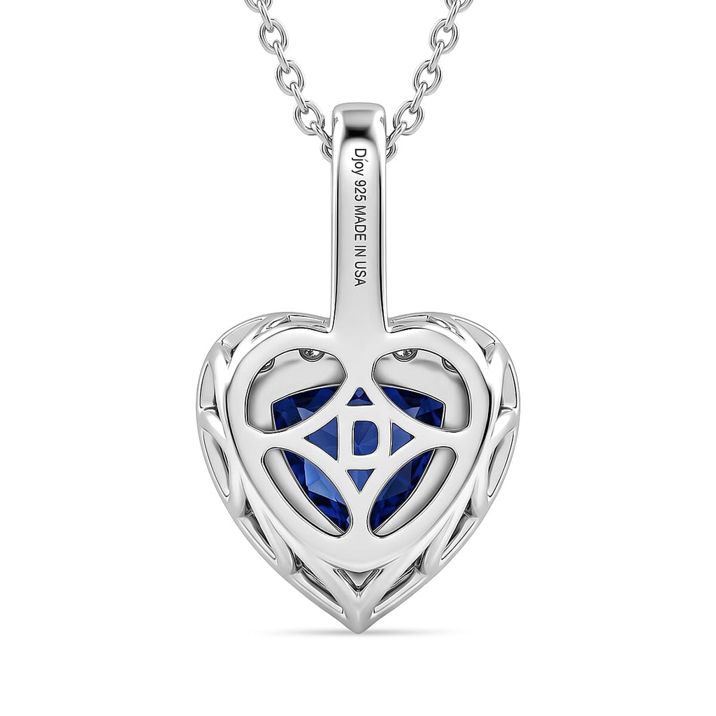 D'Joy Premium Tansanit, Moissanit AGI zertifiziert Schmuckset ca. 50 cm 925 Silber Rhodiniert ca. 1.54 ct