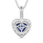 D'Joy Premium Tansanit, Moissanit AGI zertifiziert Schmuckset ca. 50 cm 925 Silber Rhodiniert ca. 1.54 ct