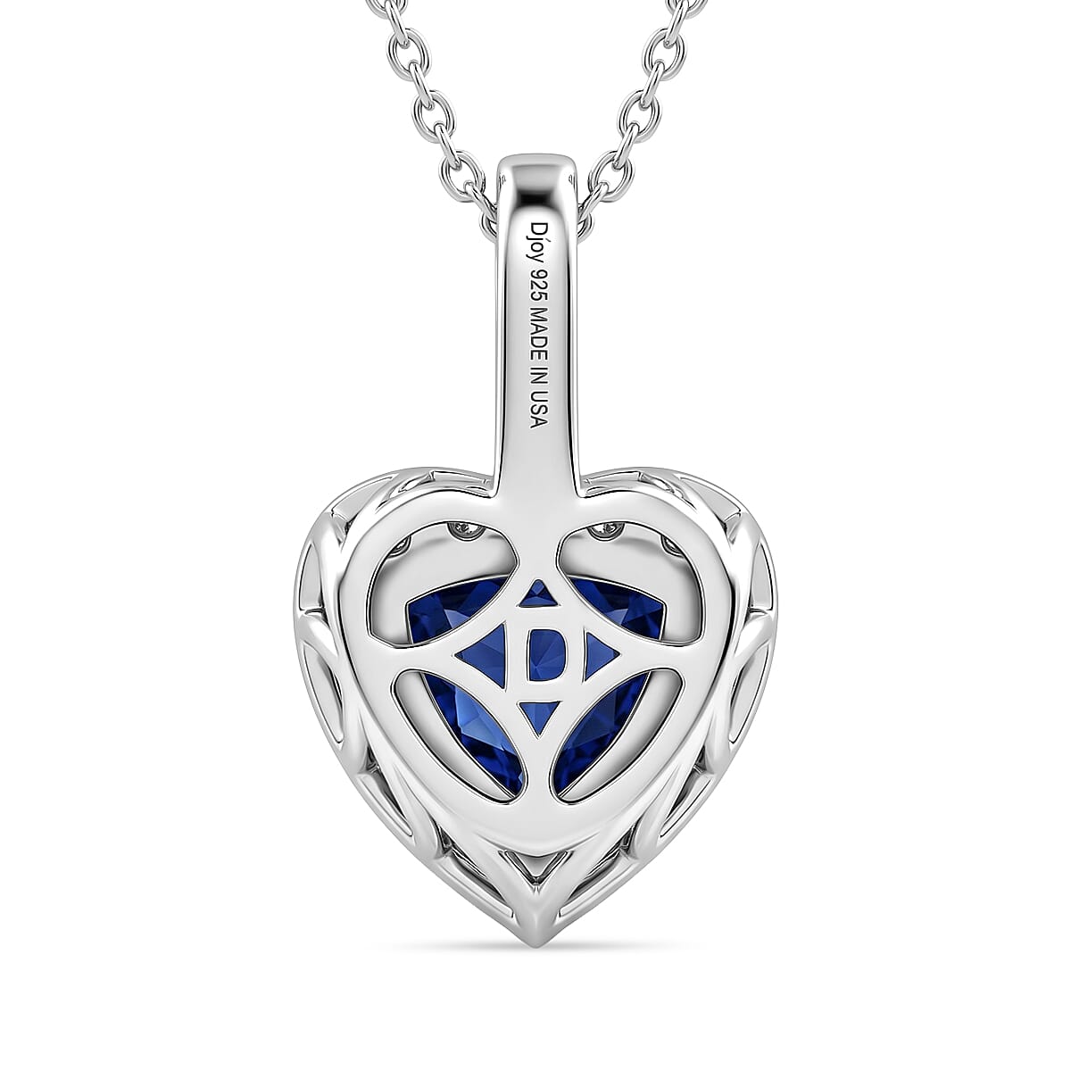 D'Joy Premium Tansanit, Moissanit AGI zertifiziert Schmuckset ca. 50 cm 925 Silber Rhodiniert ca. 1.54 ct