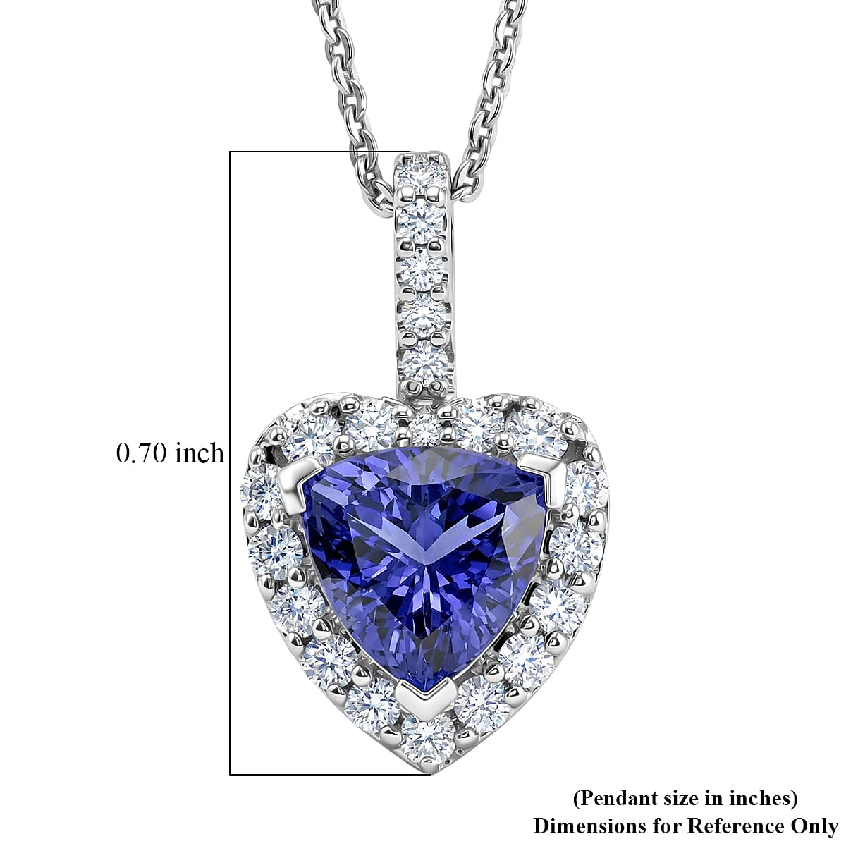D'Joy Premium Tansanit, Moissanit AGI zertifiziert Schmuckset ca. 50 cm 925 Silber Rhodiniert ca. 1.54 ct