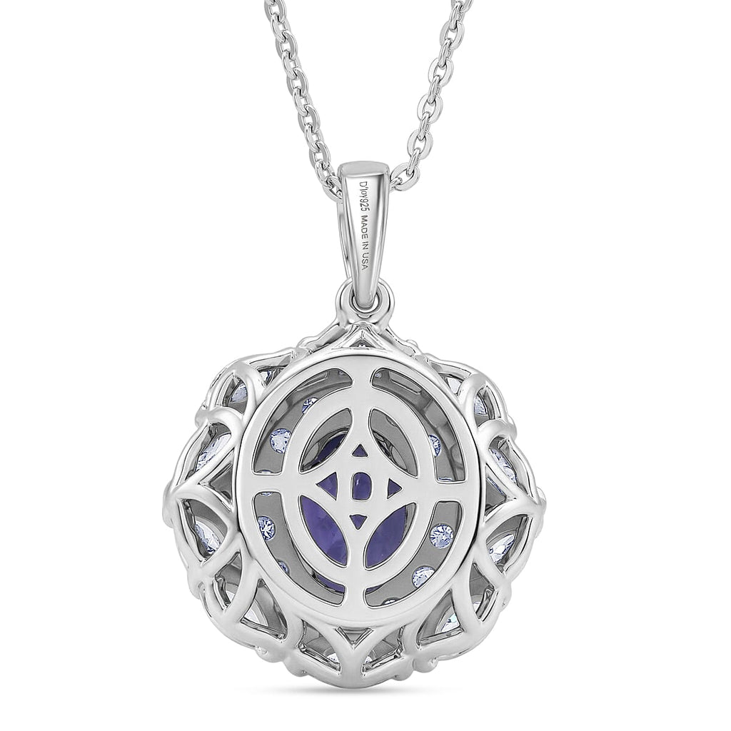 D'Joy AA Tansanit, Moissanit Schmuckset ca. 50 cm 925 Silber Rhodiniert ca. 2,48 ct.