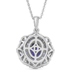 D'Joy AA Tansanit, Moissanit Schmuckset ca. 50 cm 925 Silber Rhodiniert ca. 2,48 ct.