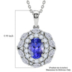 D'Joy AA Tansanit, Moissanit Schmuckset ca. 50 cm 925 Silber Rhodiniert ca. 2,48 ct.