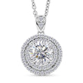 Weißer Zirkonia Schmuckset ca. 50 cm Nickelfreies Messing Rhodiniert 2.24 ct