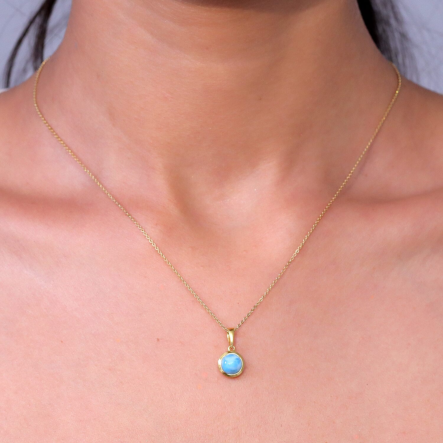 D'Joy AAA Larimar Schmuckset ca. 50 cm ca. 1,60 ct.