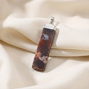 Roter Achat Schmuckset ca. 50 cm Nickelfreies Messing Silber ca. 36.00 ct
