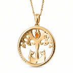 D'Joy Mehrfarbig Saphir Schmuckset ca. 50 cm 925 Silber Rhodiniert, 925 Silber Rhodiniert und 750 Gelbgold Vermeil ca. 0,72 ct.