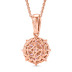 D'Joy Ilakaka Rosa Saphir (Fissure gefüllt) Schmuckset ca. 50 cm 925 Silber 750 Roségold vermeil ca. 2.10 ct