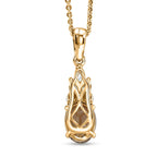 D'Joy AA Turkizit, Moissanit Schmuckset ca. 50 cm 925 Silber 750 Gelbgold vermeil ca. 1,62 ct.