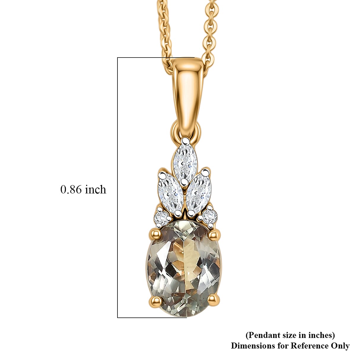 D'Joy AA Turkizit, Moissanit Schmuckset ca. 50 cm 925 Silber 750 Gelbgold vermeil ca. 1,62 ct.