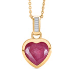 D'Joy Ilakaka Rosa Saphir (Fissure gefüllt), Weißer Diamant Schmuckset ca. 50 cm 925 Silber 750 Gelbgold vermeil ca. 3.63 ct