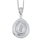 D'Joy Weißer Diamant Schmuckset ca. 50 cm 925 Silber Rhodiniert (10-15 Werktage Lieferzeit) ca. 1,00 ct.